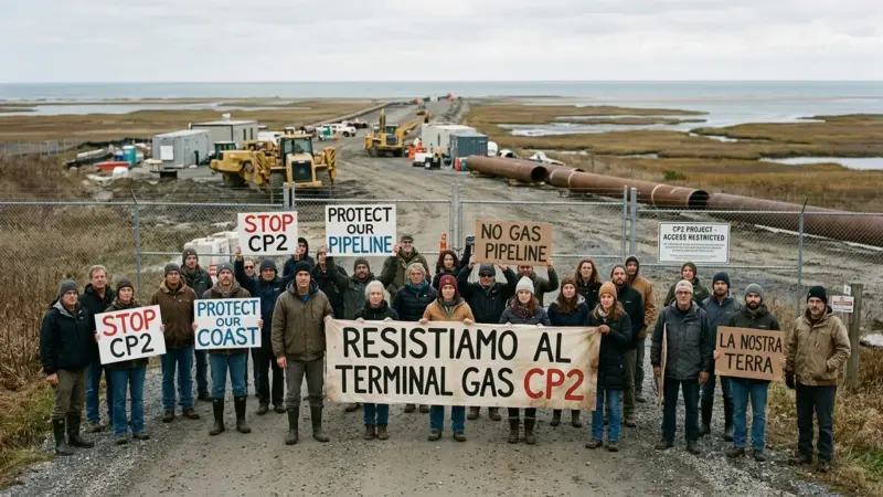 La battaglia per fermare il terminale di gas CP2 non si ferma