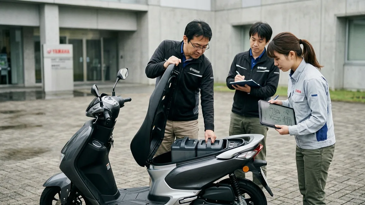 Yamaha ha depositato un brevetto per un nuovo scooter elettrico